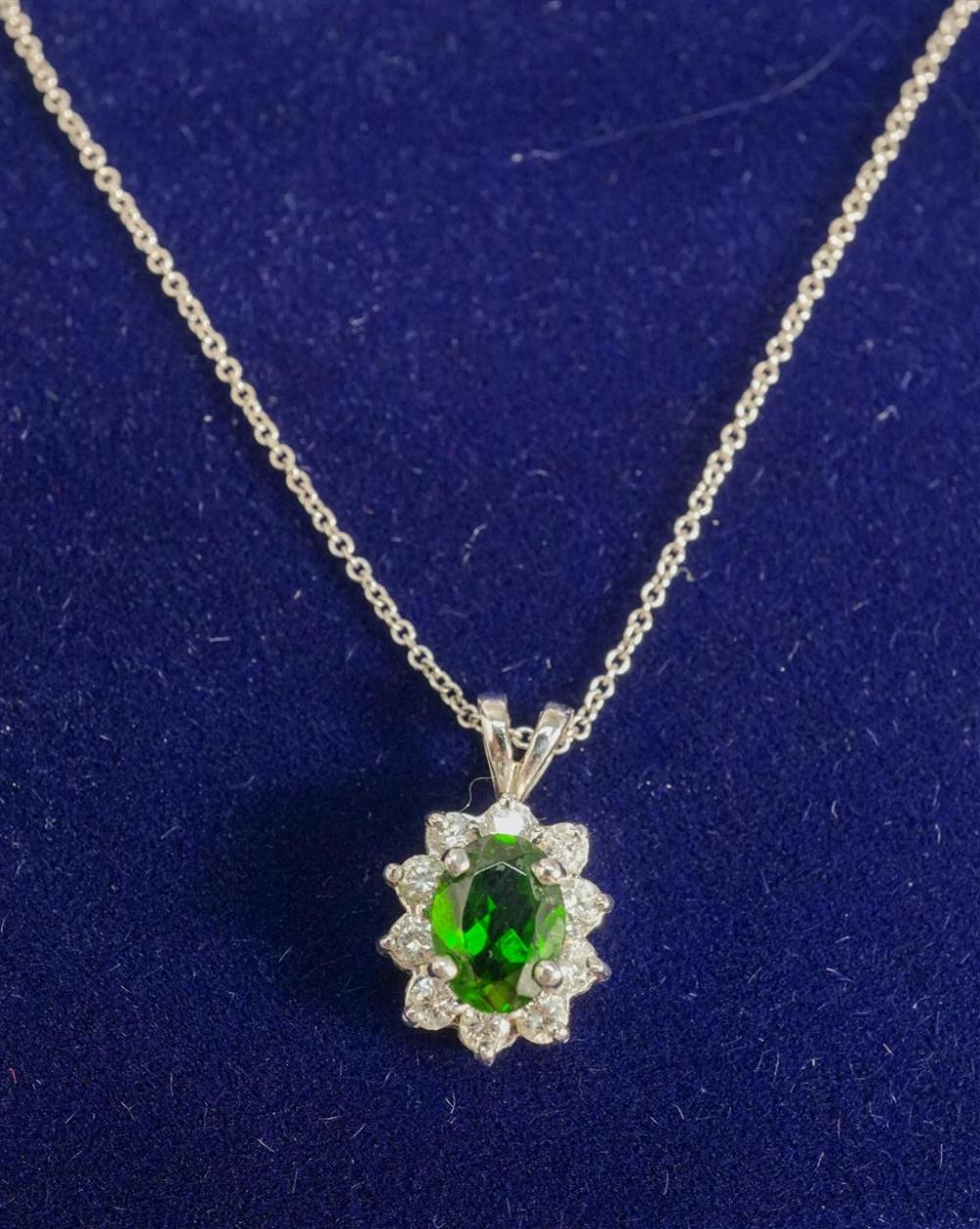 14 KARAT WHITE GOLD GREEN TOURMALINE 327fa4