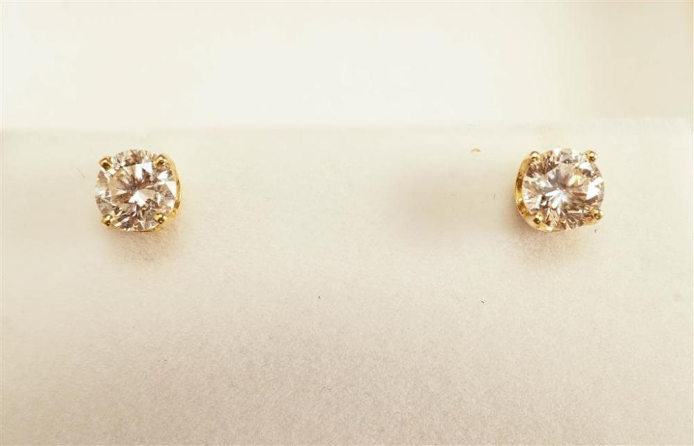 PAIR 14 KARAT YELLOW GOLD DIAMOND 327fae