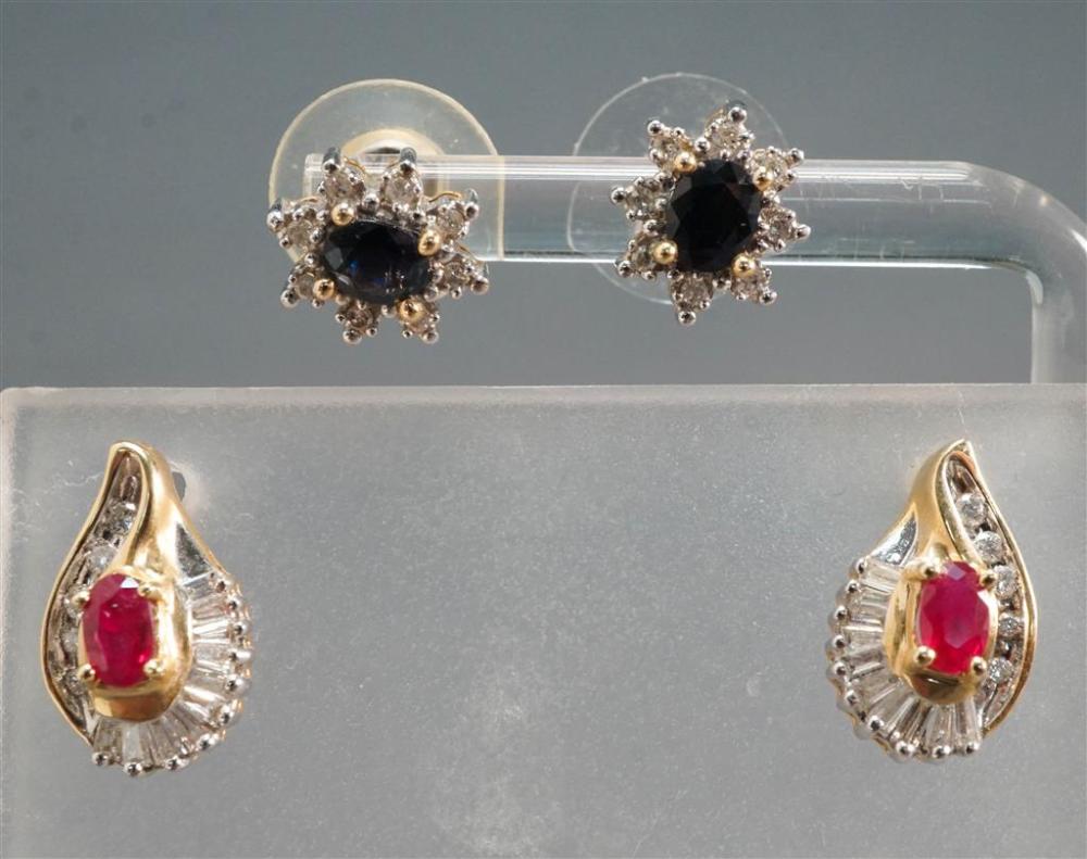 PAIR OF 14 KARAT YELLOW GOLD RUBY 327fb5