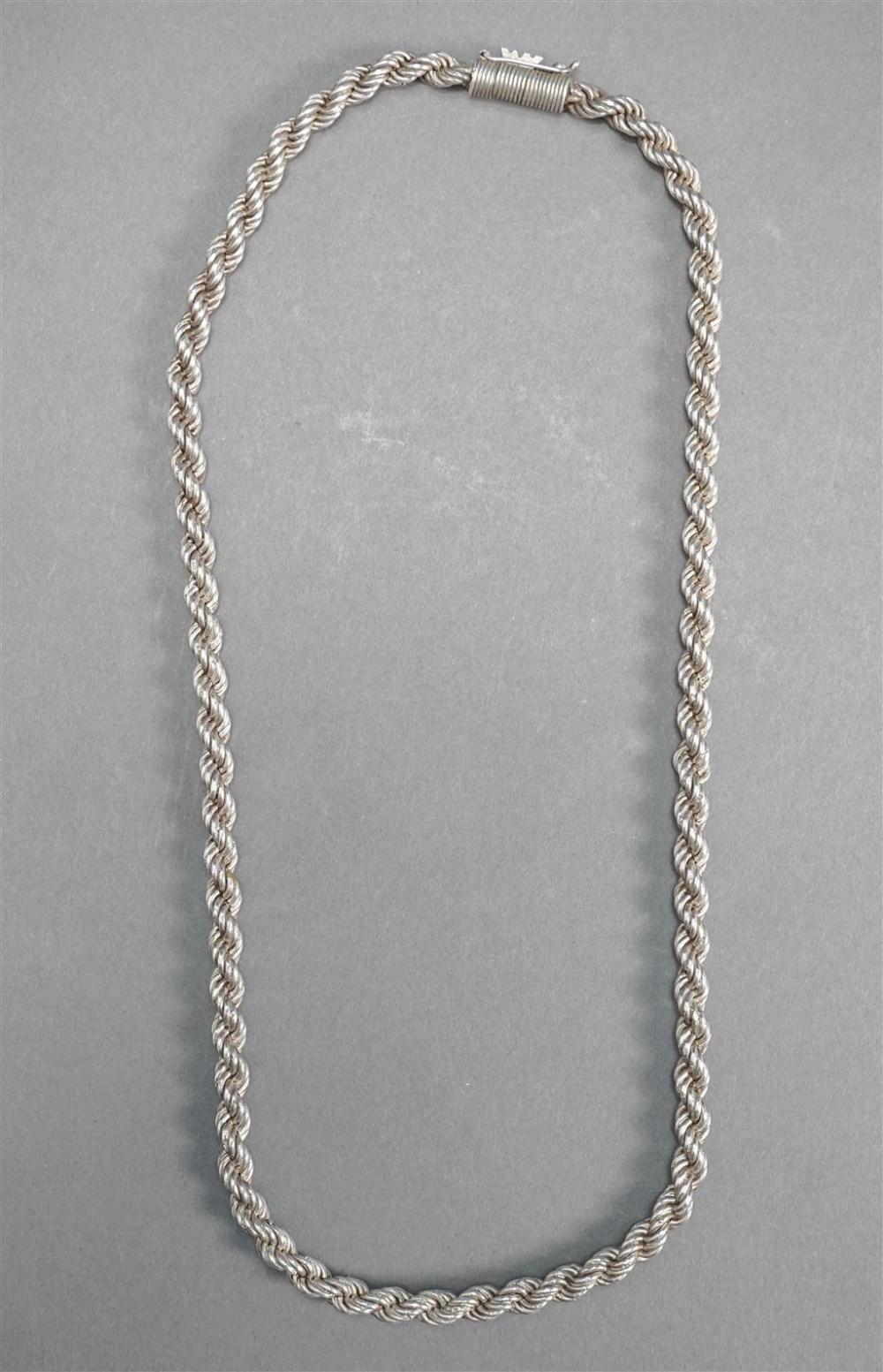 STERLING SILVER ROPE CHAIN NECKLACE,