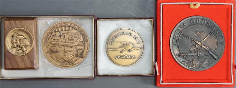 GROUP OF FOUR COMMEMORATIVE BRONZE 327fd2