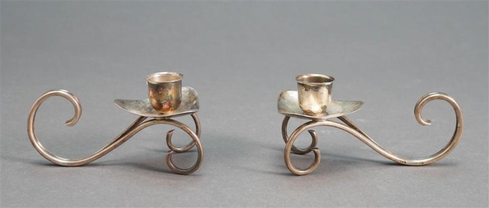 PAIR STERLING SILVER CANDLE HOLDERS