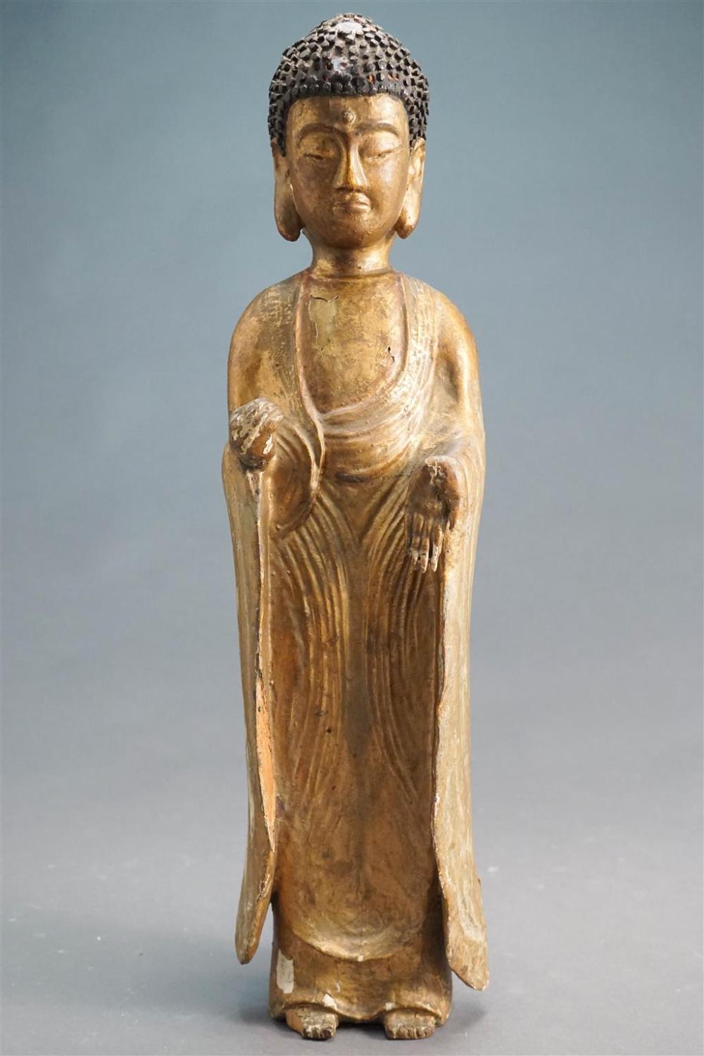 CHINESE GILTWOOD BUDDHA, H: 21