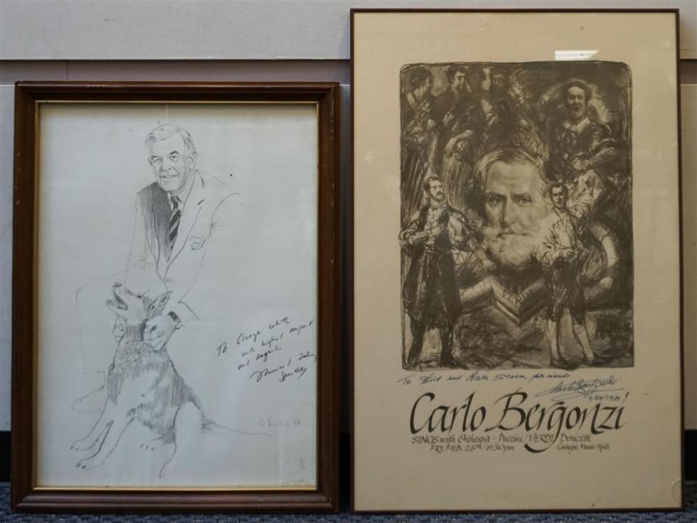 TWO ASSORTED FRAMED WORKS OF ARTTwo