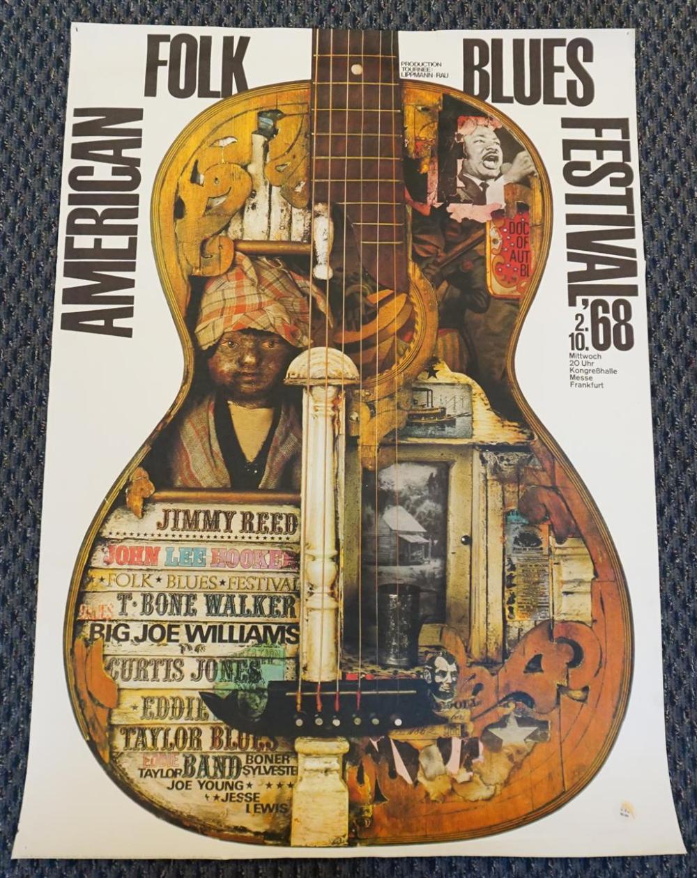 AMERICAN 1968 FOLK MUSIC POSTER,