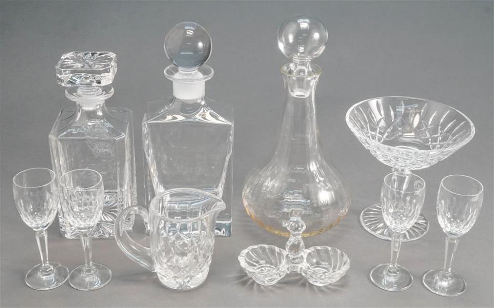 TEN ASSORTED CRYSTAL AND GLASS 32807c