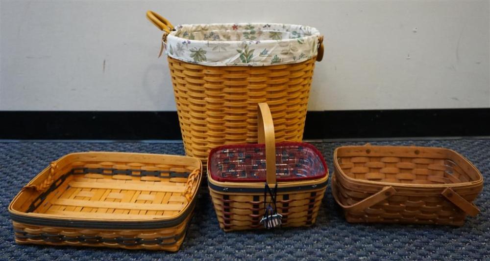 FOUR PIECES OF ASSORTED LONGABERGER