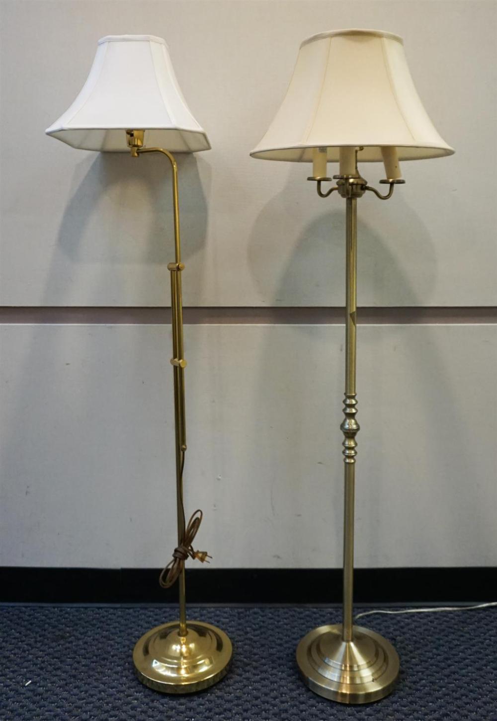 TWO BRASS FINISH FLOOR LAMPS H 328098