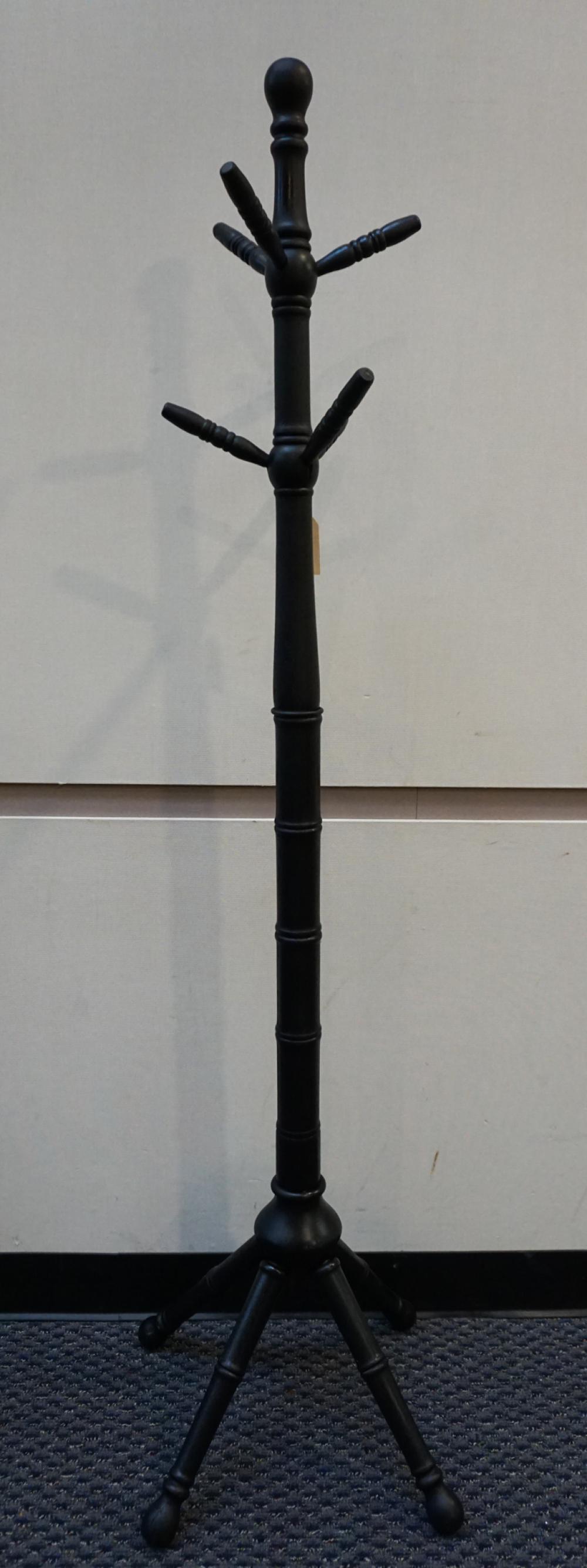 BLACK PAINTED WOOD FAUX BAMBOO 3280d1