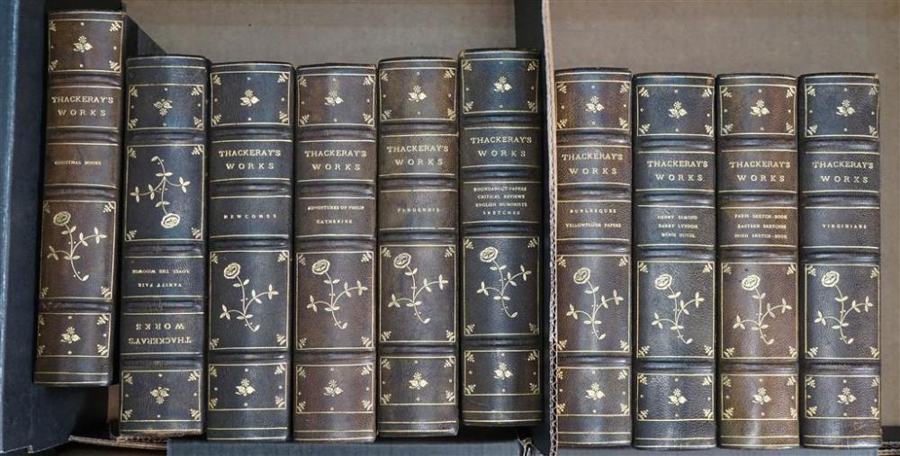 THACKERAY’S WORKS, 10 LEATHERBOUND