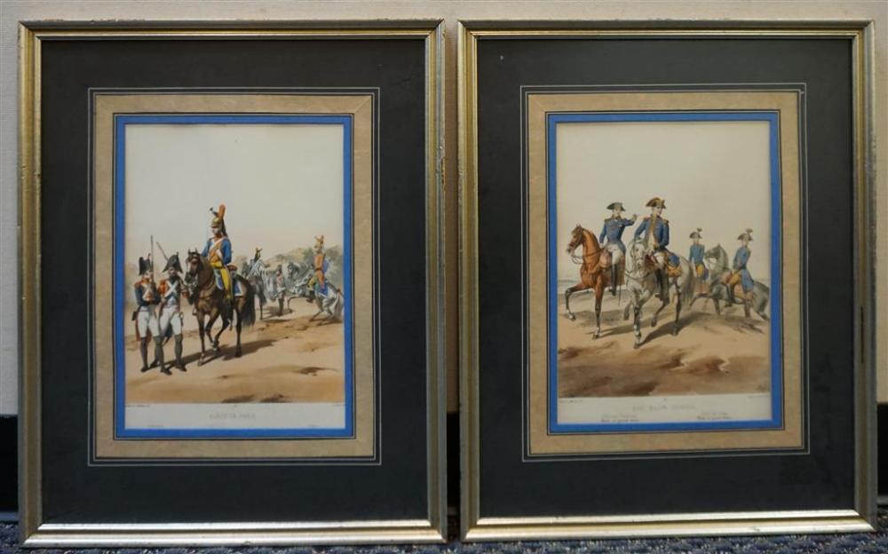 PAIR OF FRAMED COLORED LITHOGRAPHS 32815e