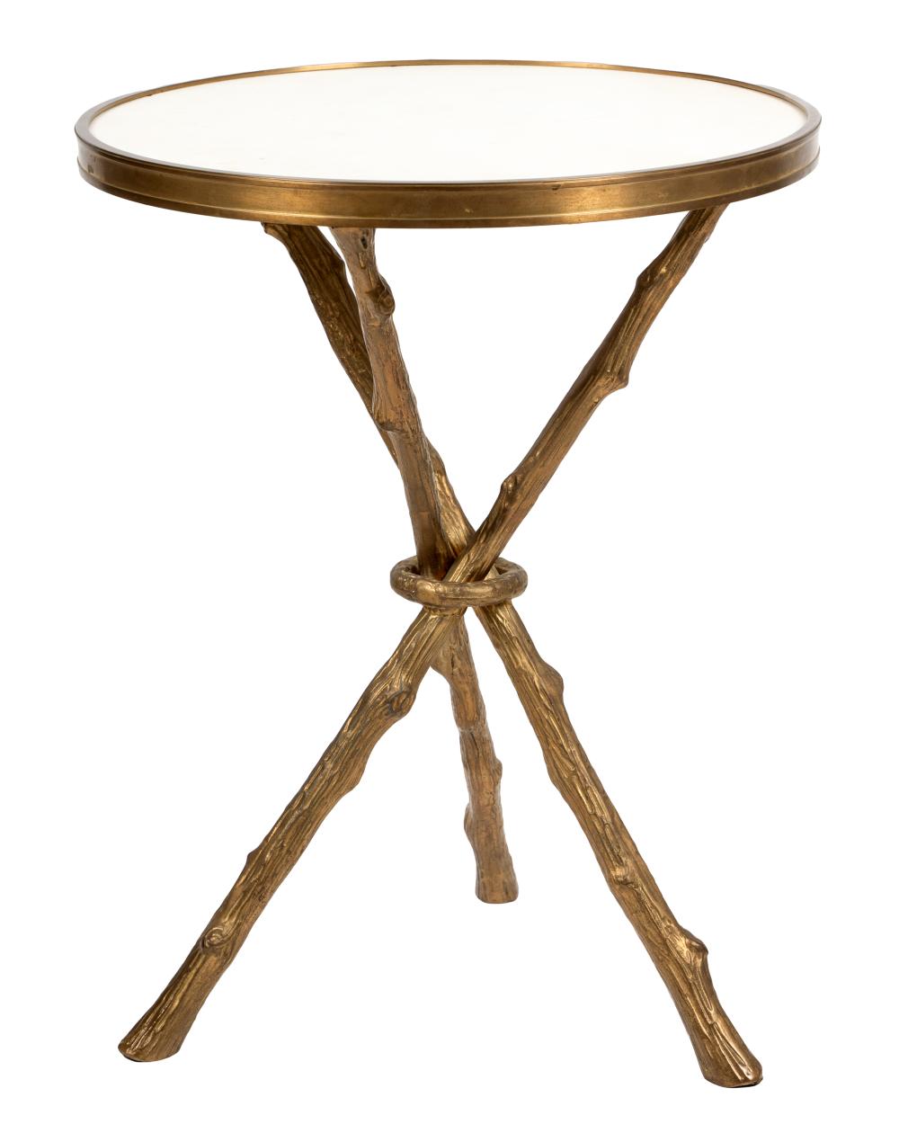 ROUND FAUX BOIS TRIPOD COCKTAIL 325ab3