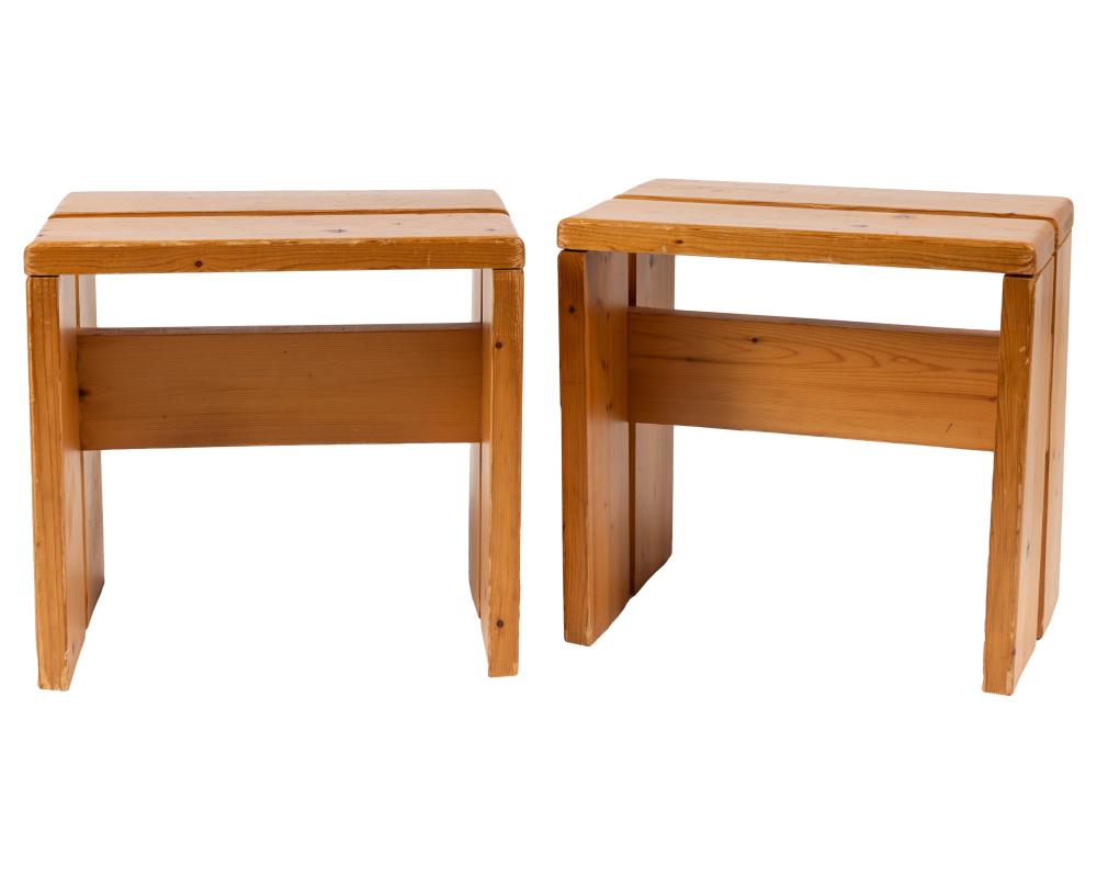 PAIR OF CHARLOTTE PERRIAND STOOLSfor