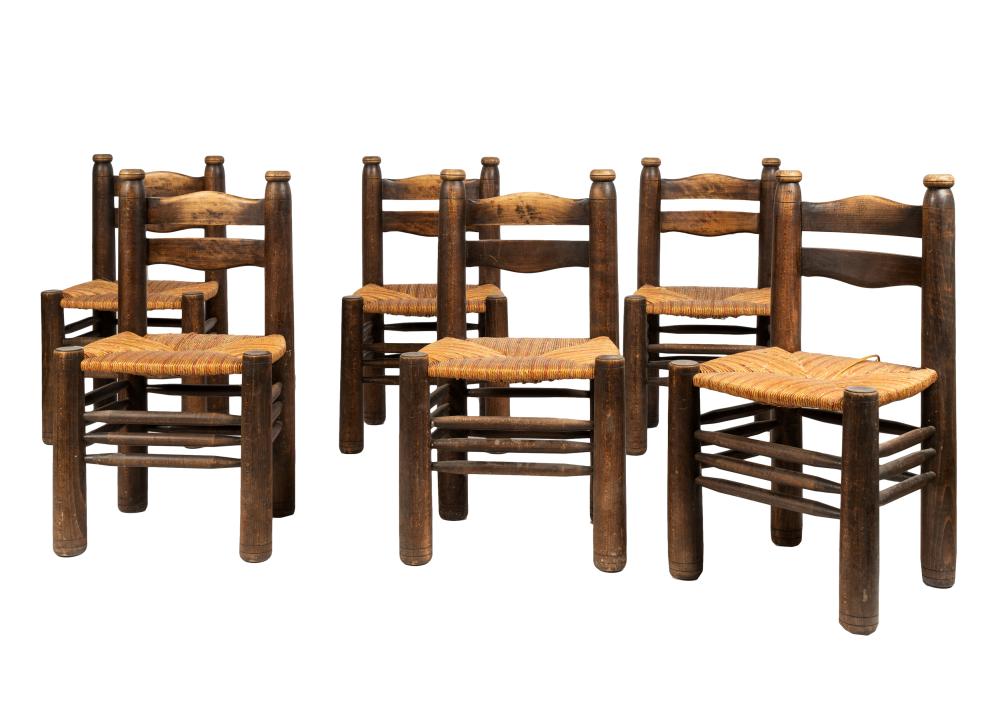 SET OF SIX LADDERBACK CHAIRSin the style