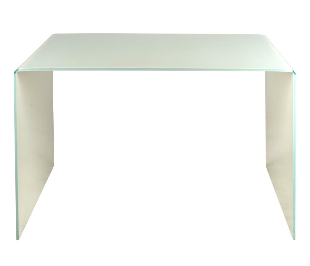 MODERNIST WHITE GLASS TABLEunsigned  325ae6