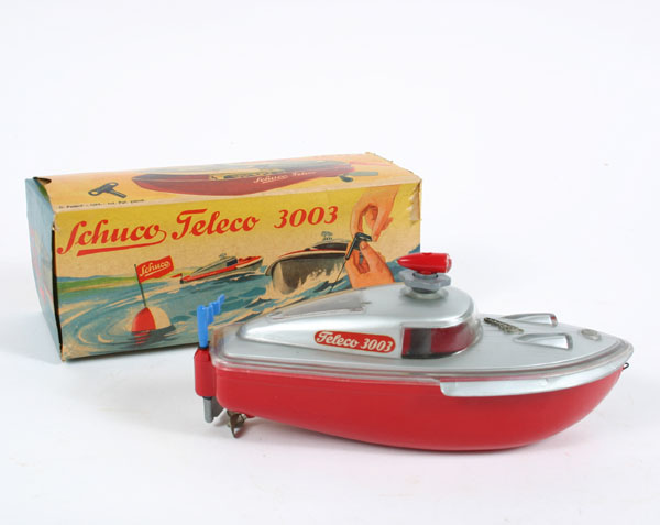 Schuco Teleco key wind speed boat