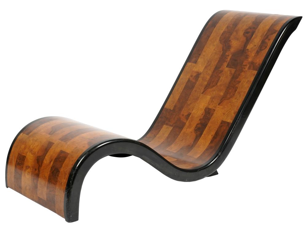 MODERNIST CHAISE LOUNGEburl veneer 325b85