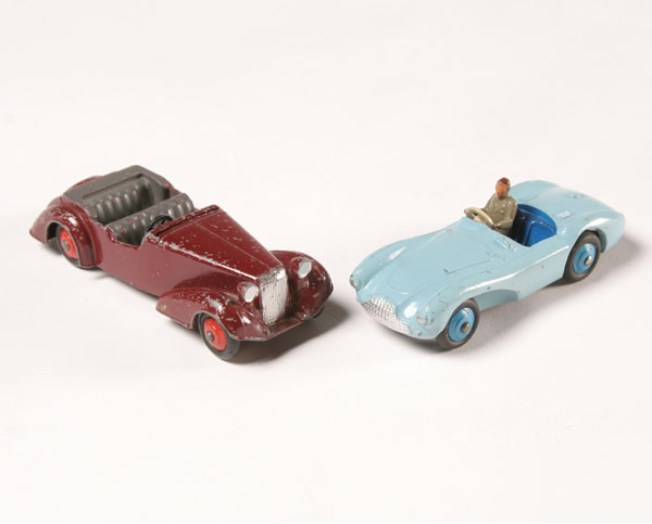 Vintage Dinky sports cars; Aston