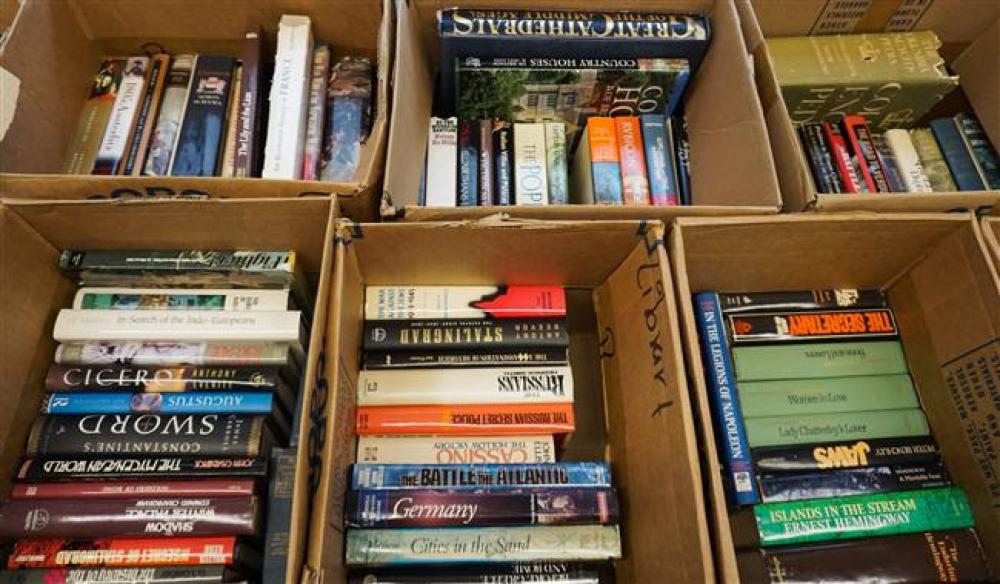 NINE BOXES OF BOOKSNine Boxes of