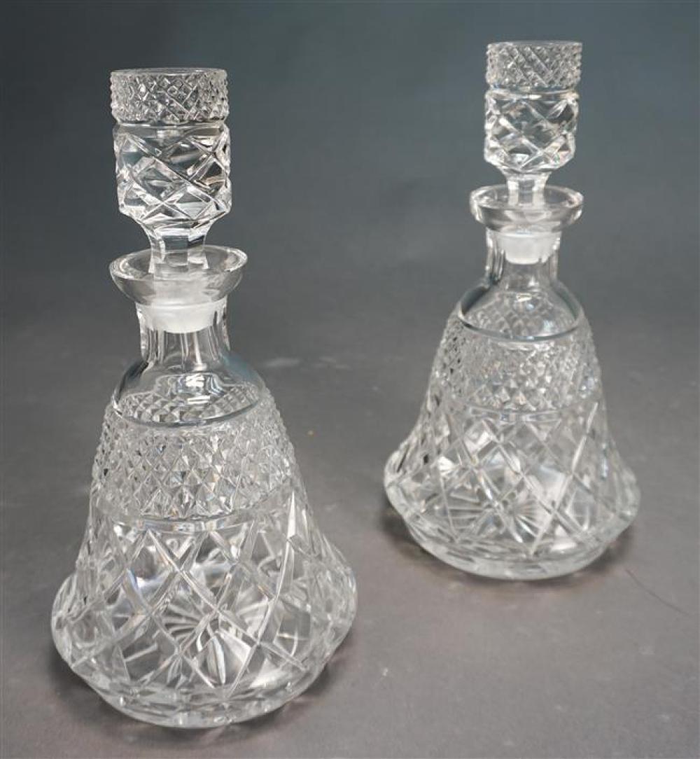 PAIR ANGLO IRISH CUT CRYSTAL BELL 325c90