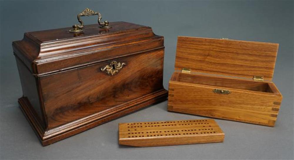 GEORGE III STYLE MAHOGANY TEA CADDY  325c92