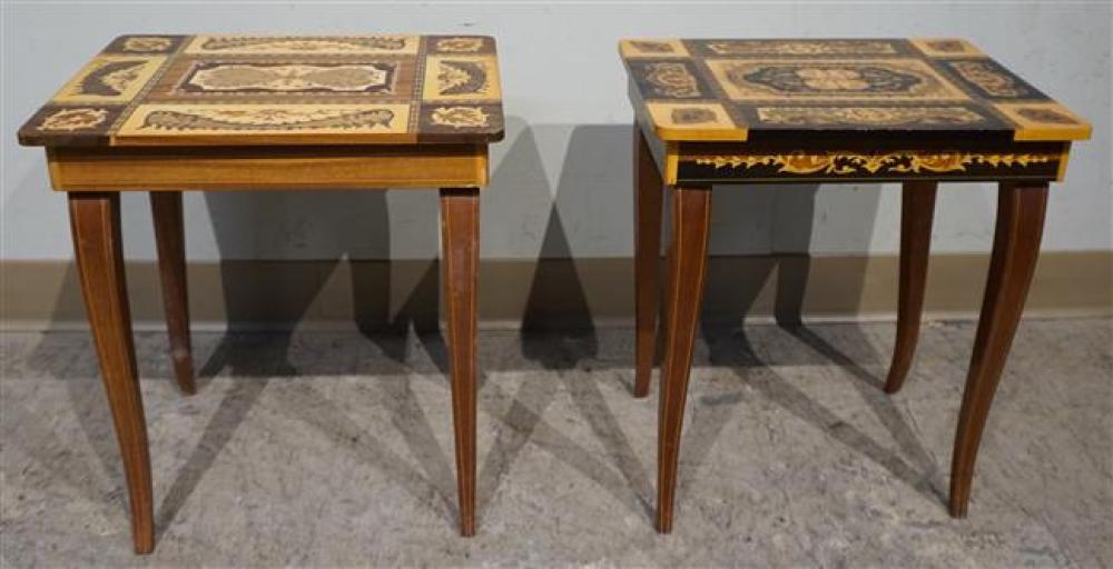 TWO REUGE ITALIAN MARQUETRY FRUITWOOD 325c8d