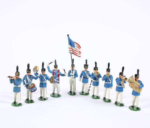 Set painted cast metal marching 50945