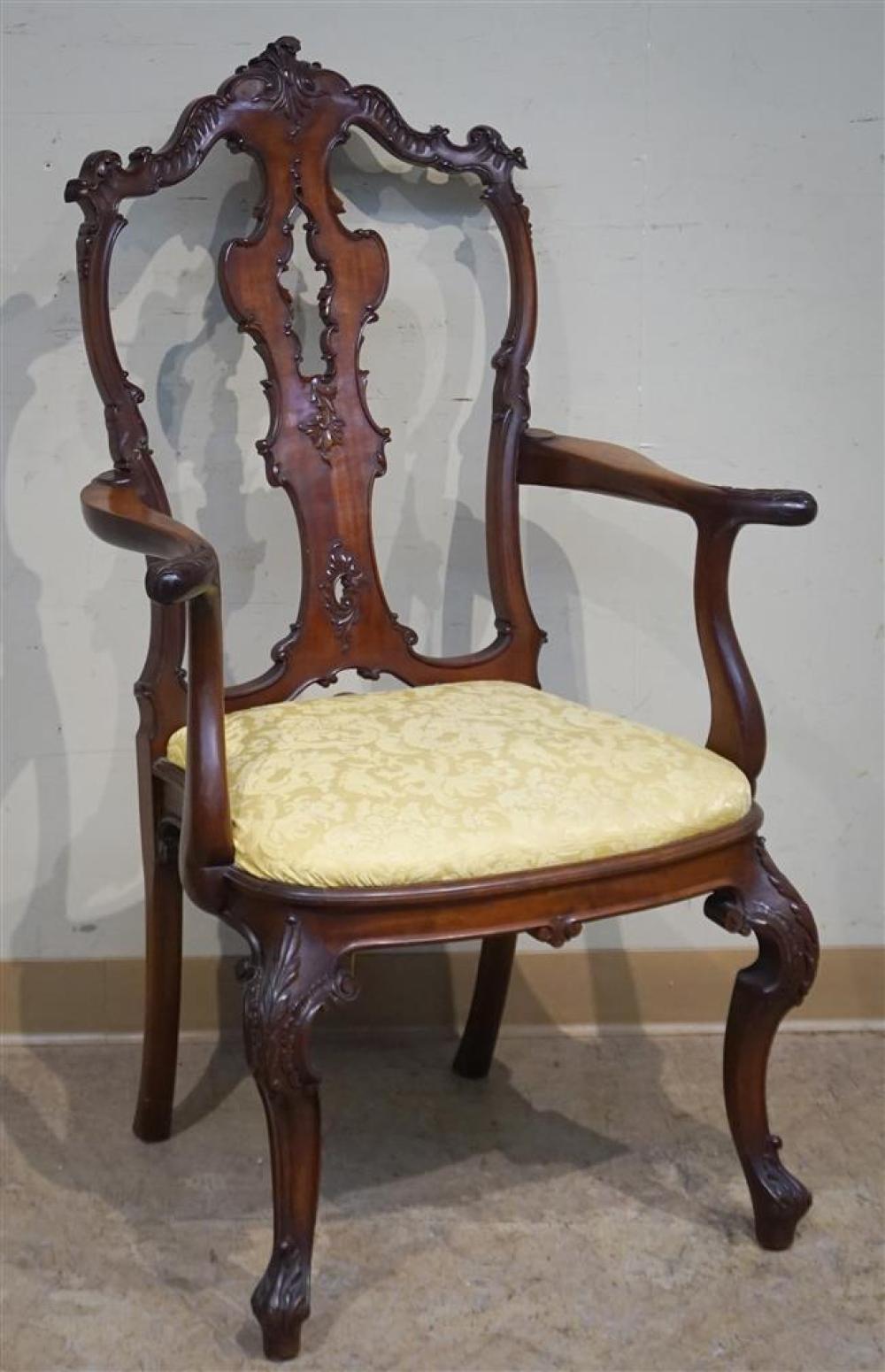 LOUIS XV STYLE CARVED MAHOGANY