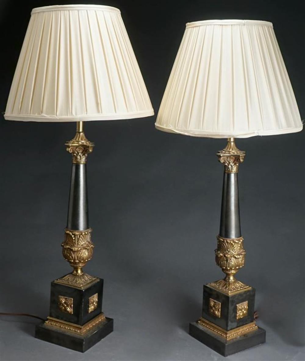 PAIR CLASSICAL STYLE GILT METAL 325ce5