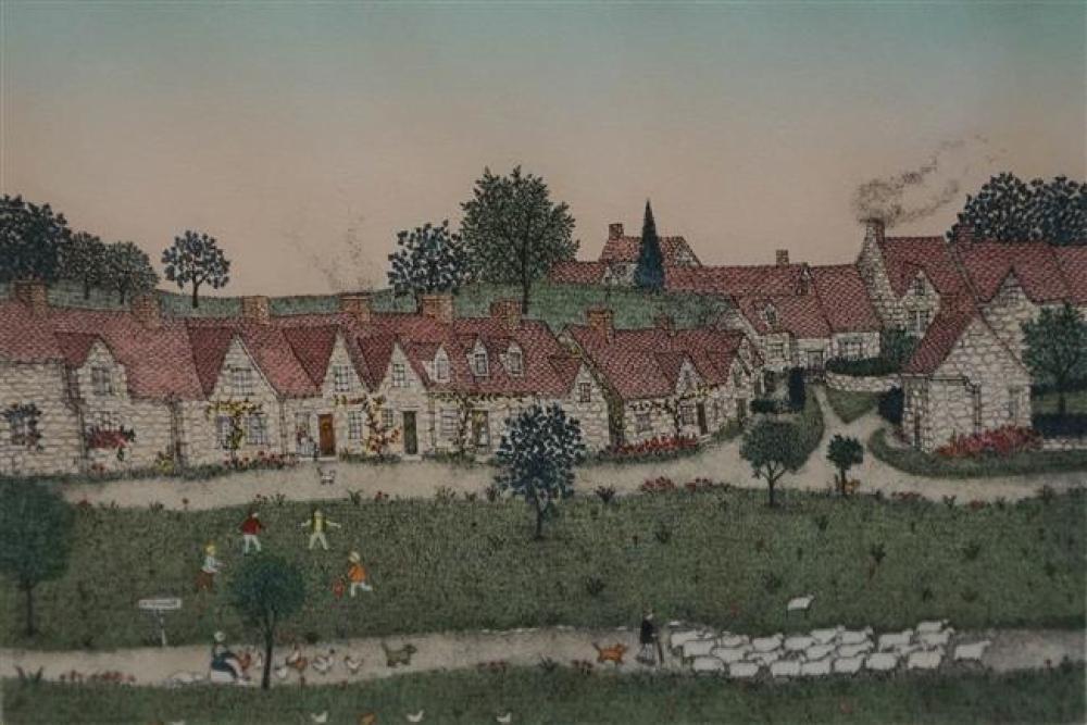 CUCA ROMLEY, COTSWOLDS, COLOR ETCHING,