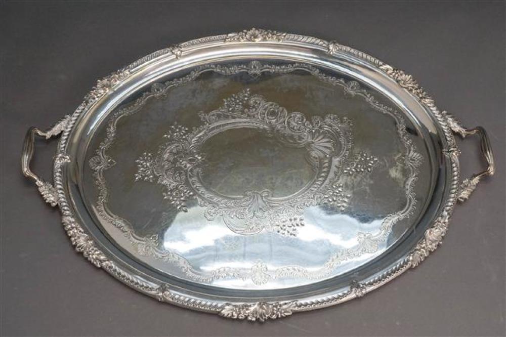 ENGLISH SILVER PLATE OVAL TWO HANDLE 325d2b