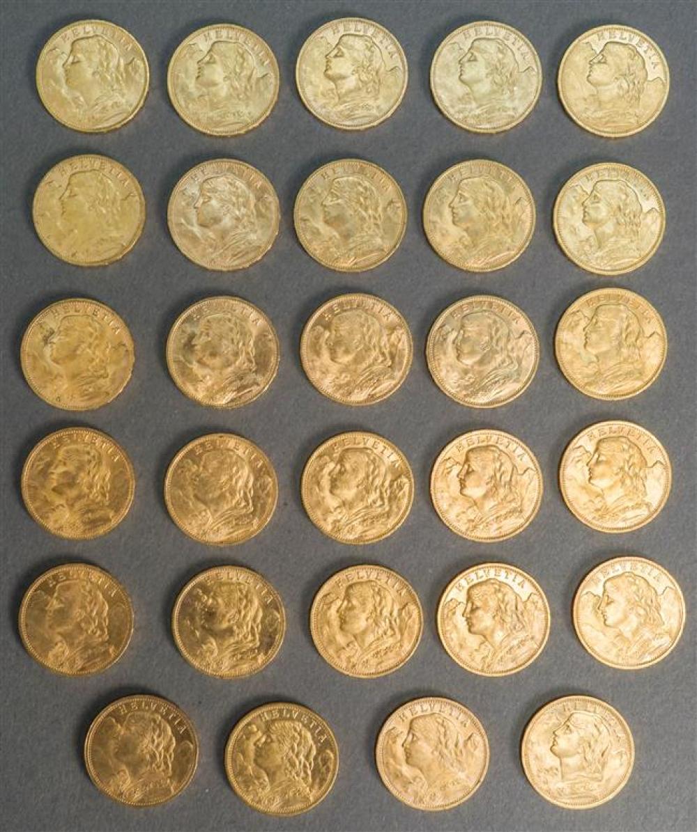 COLLECTION OF 29 SWISS HELVETIA