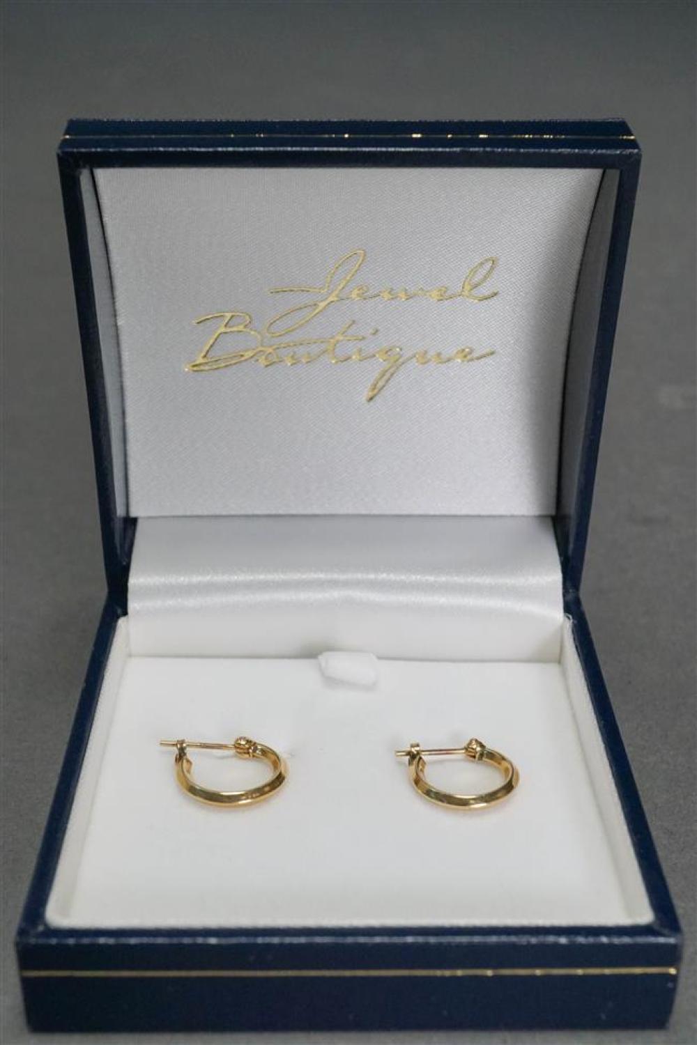 PAIR OF 14-KARAT YELLOW-GOLD HOOP