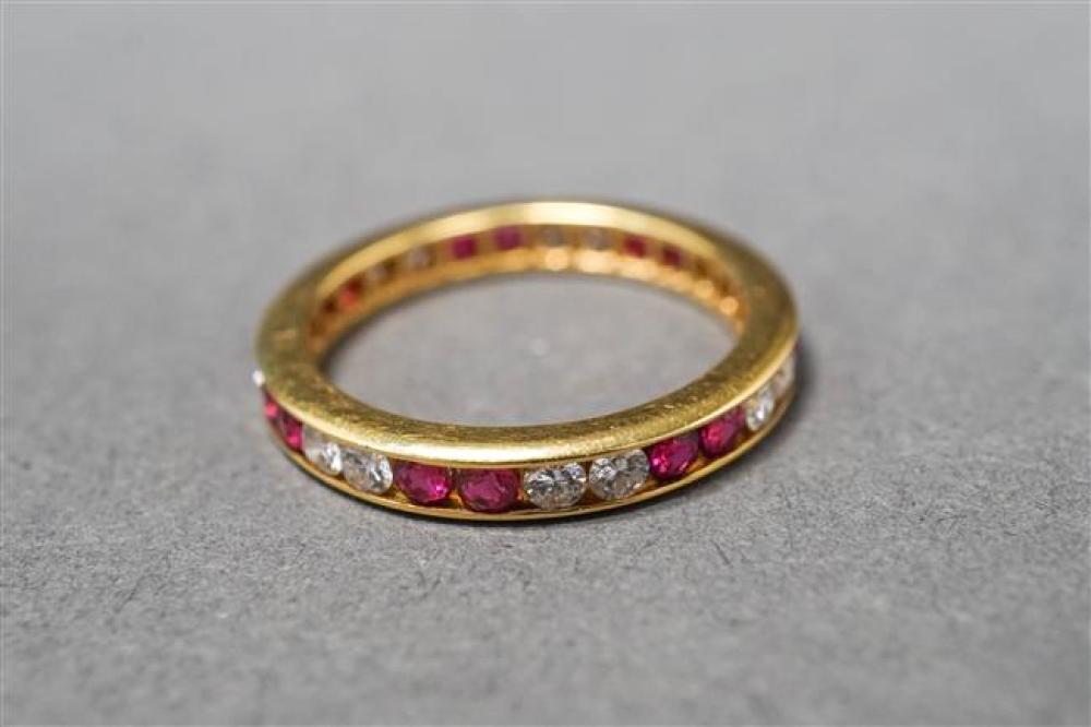 18 KARAT YELLOW GOLD RUBY AND 325d74