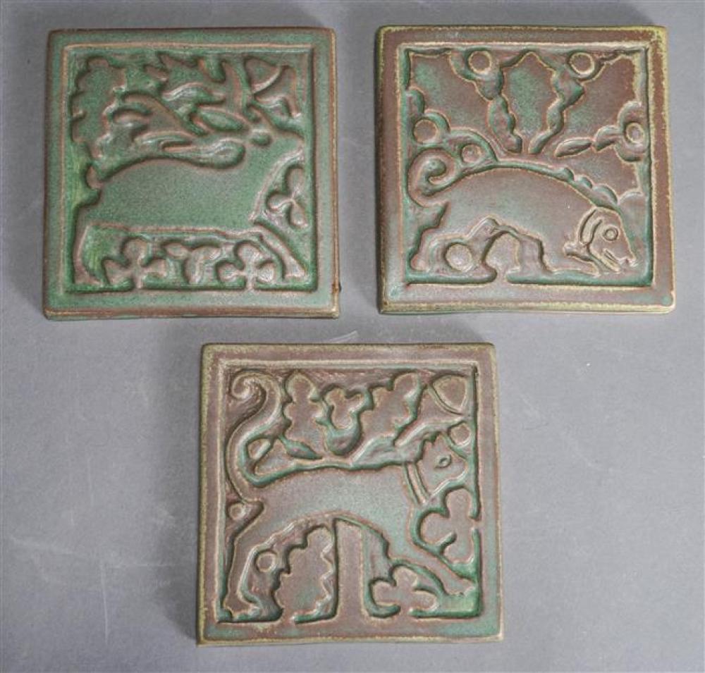 SET OF THREE MOTAWI TILEWORKS TILESSet