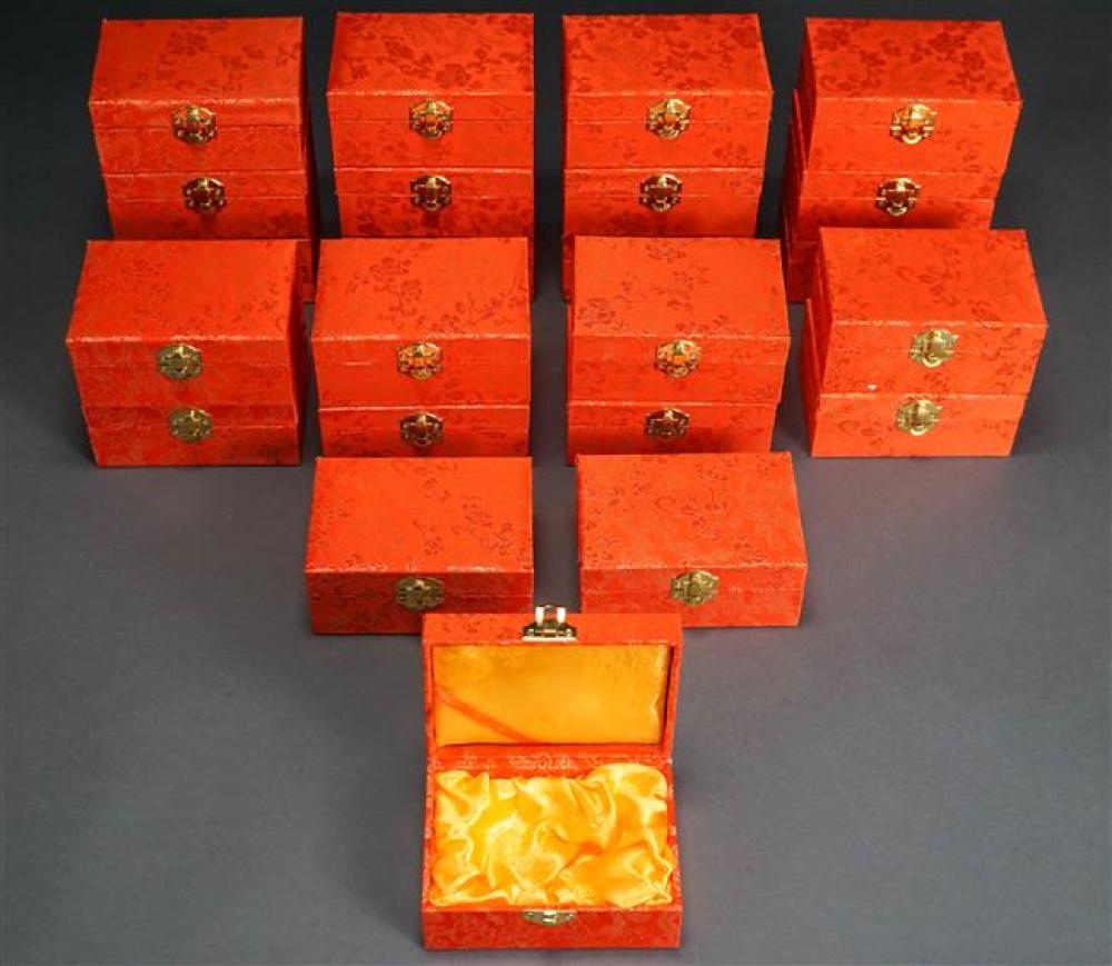 TWENTY-THREE CHINESE BROCADE DECORATIVE