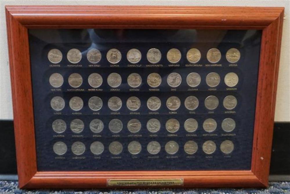 FIFTY FRAMED UNITED STATES QUARTERS  325e35