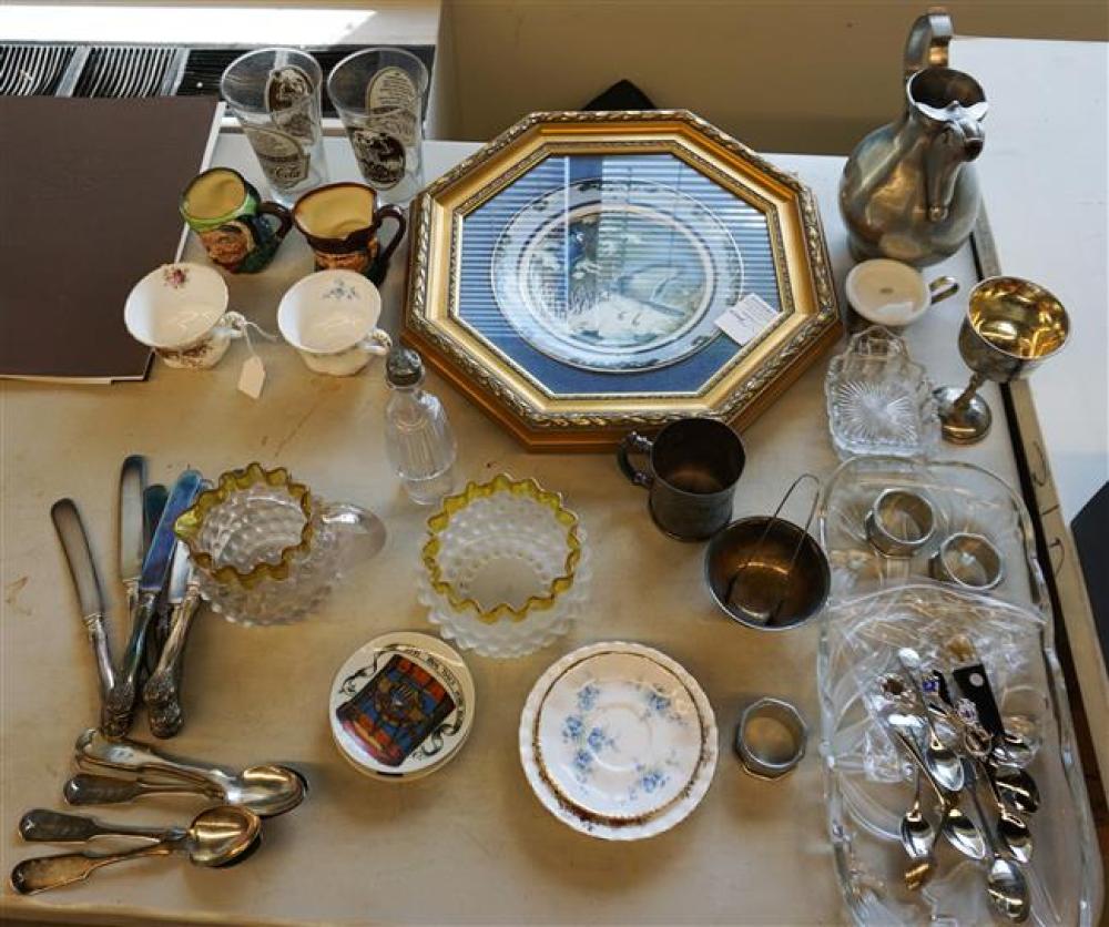 COLLECTION WITH SILVER PLATE FLATWARE,