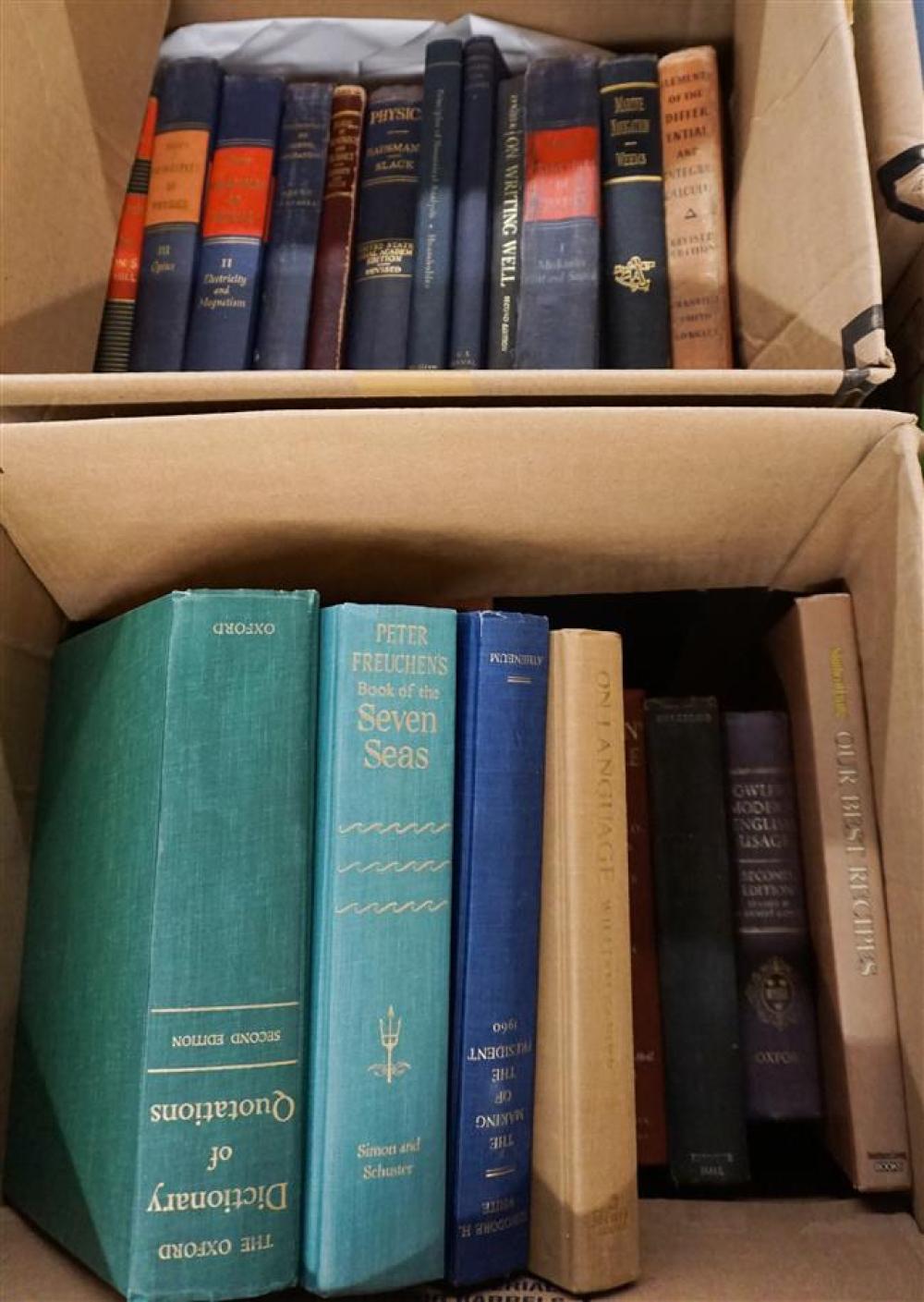 FIVE BOXES OF BOOKS (ENGINEERING,