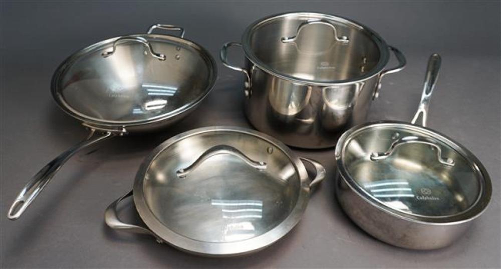 SET OF FOUR CALPHALON STAINLESS