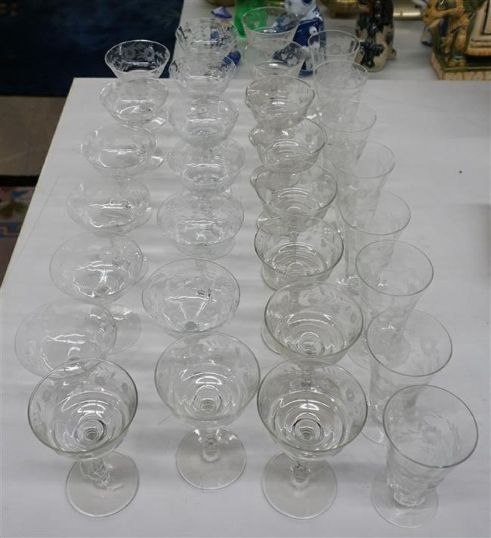 COLLECTION OF CUT GLASS STEMWARECollection
