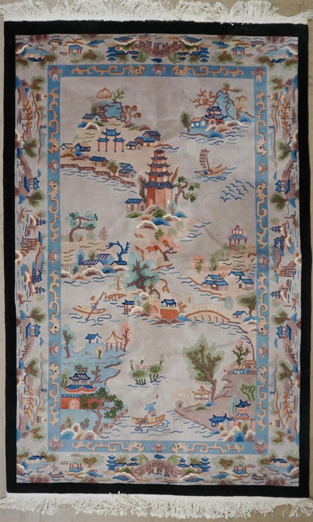CHINESE PICTORIAL RUG, 8 FT 10