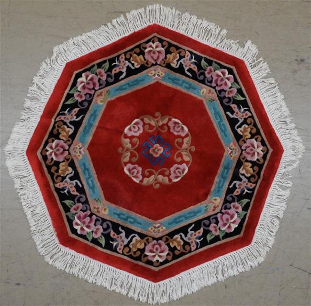 CHINESE OCTAGONAL RUG D 3 FT 325f42