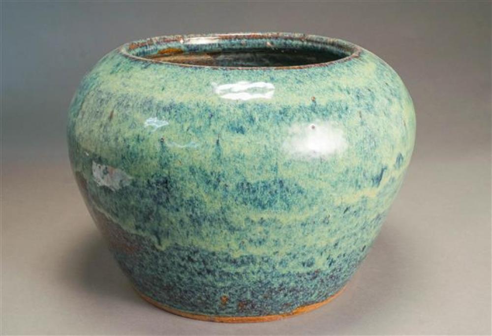 CHINESE GLAZED CERAMIC JARDINIERE,