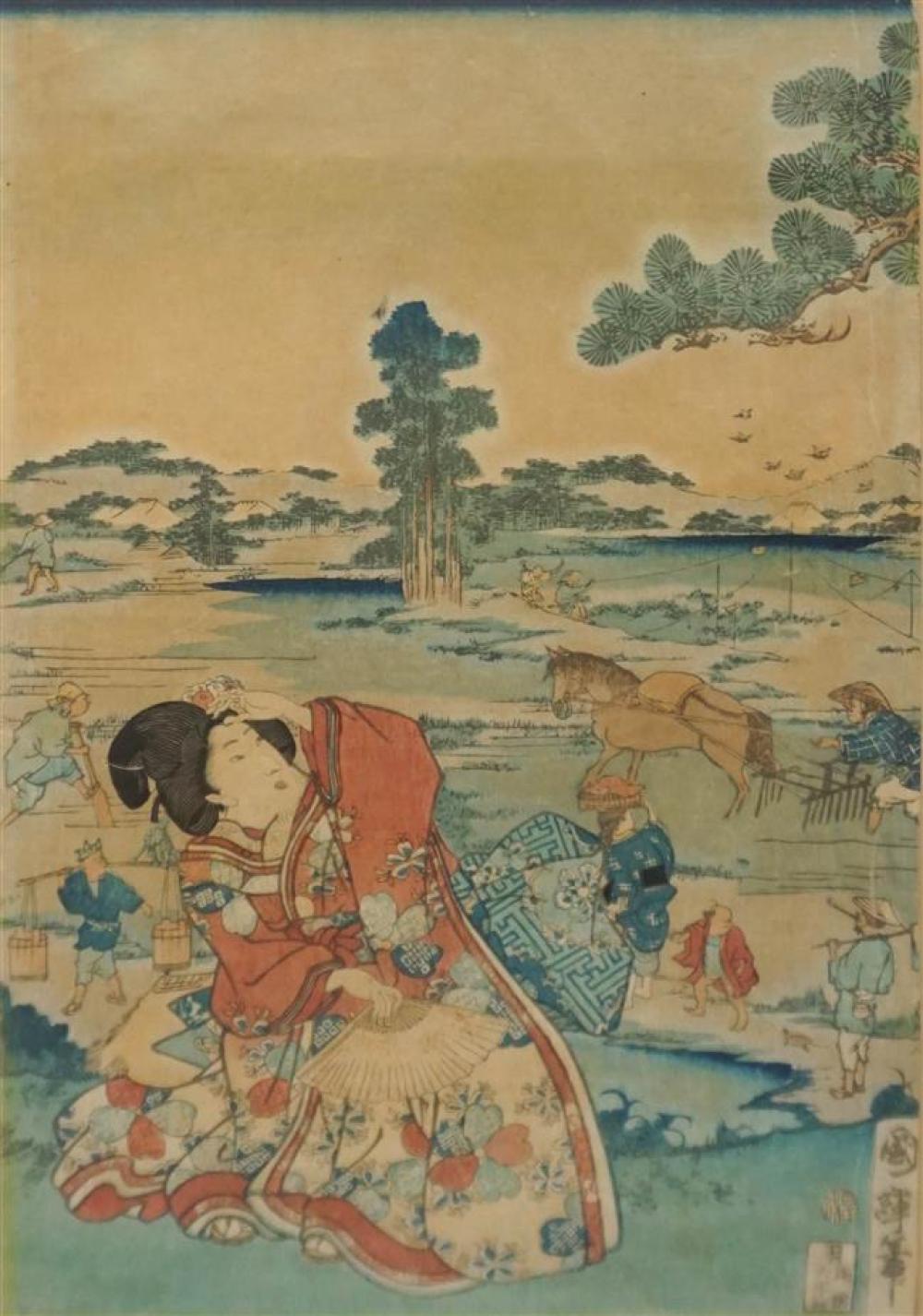 JAPANESE WOODBLOCK PRINT OF A KABUKI