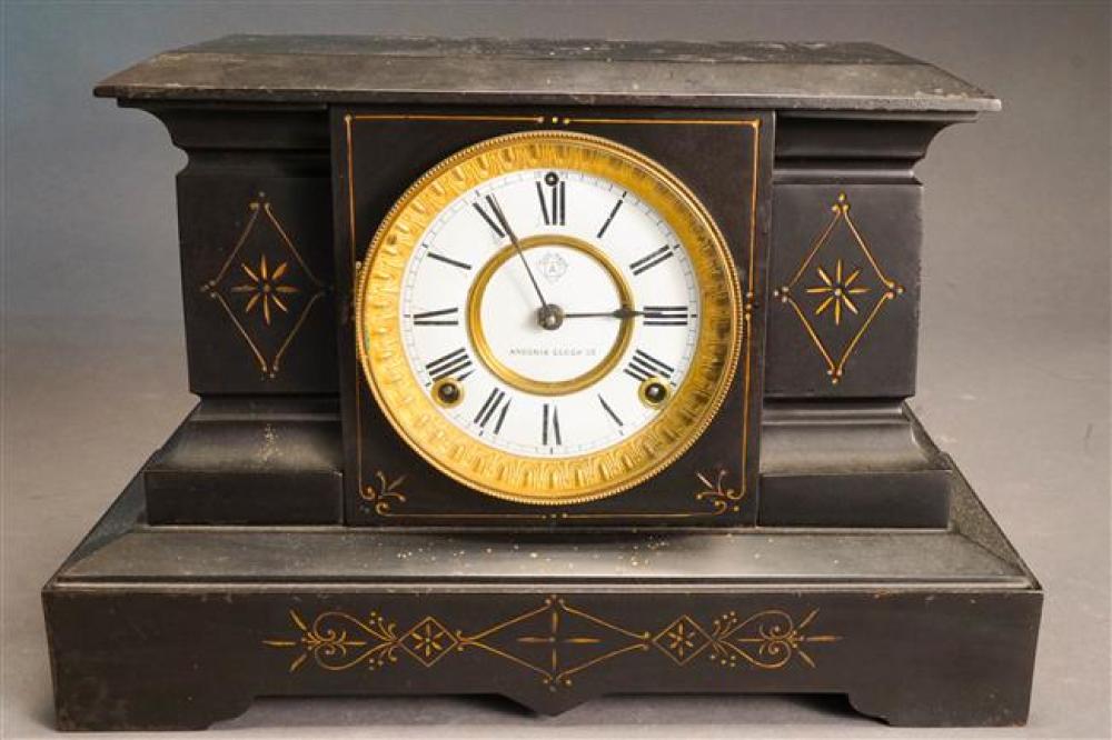 VICTORIAN SLATE MANTLE CLOCK BY