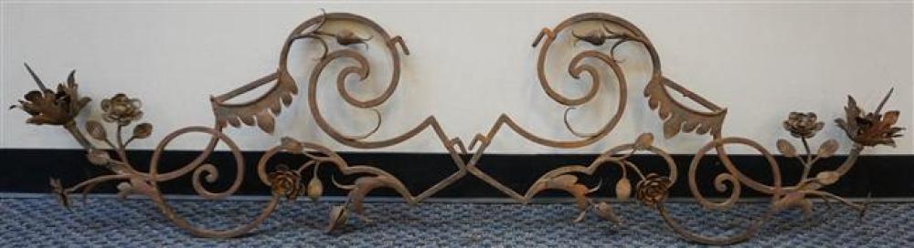 PAIR OF WROUGHT IRON WALL SCONCESPair