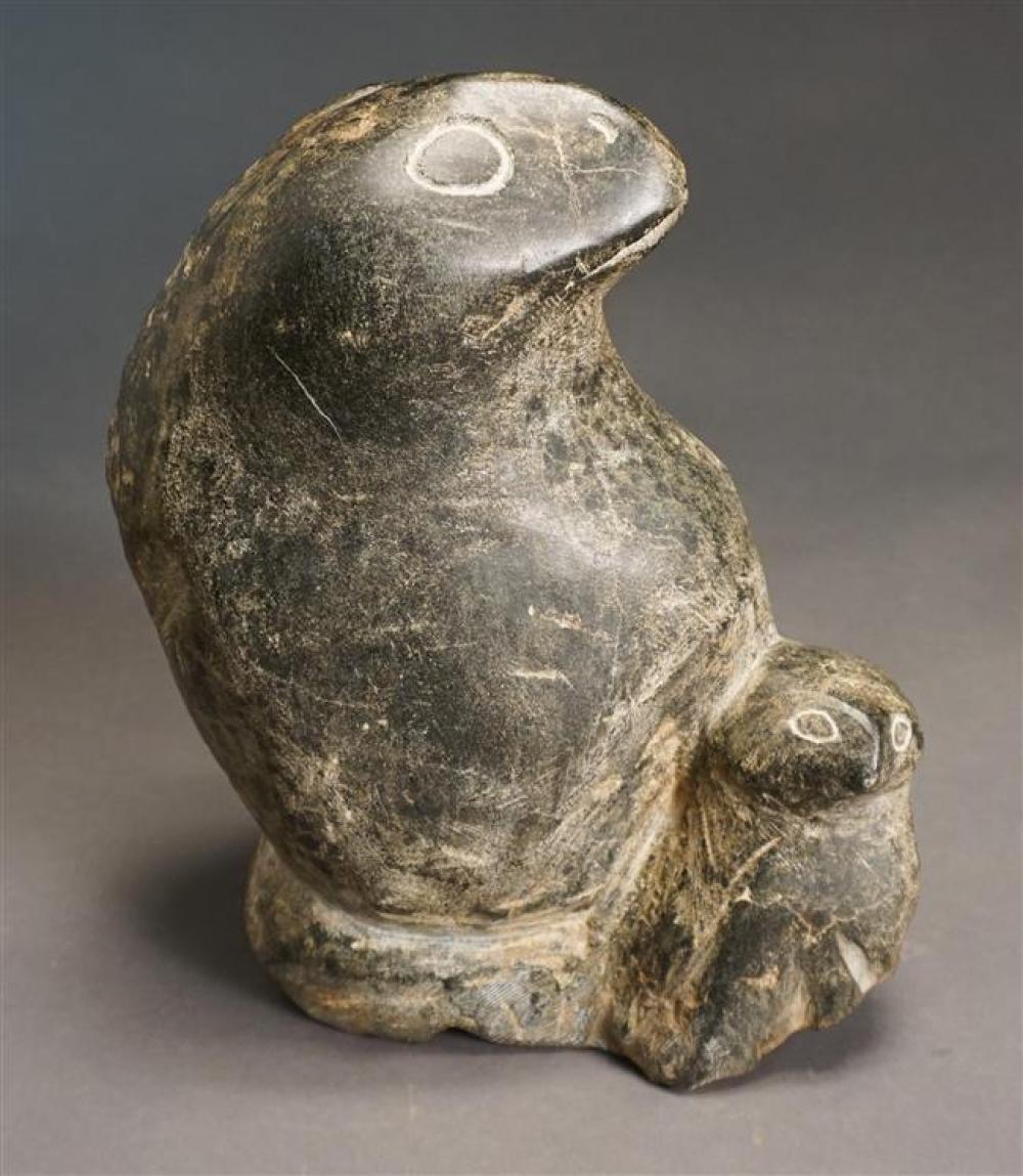 INUIT CARVING OF A MOTHER AND BABY