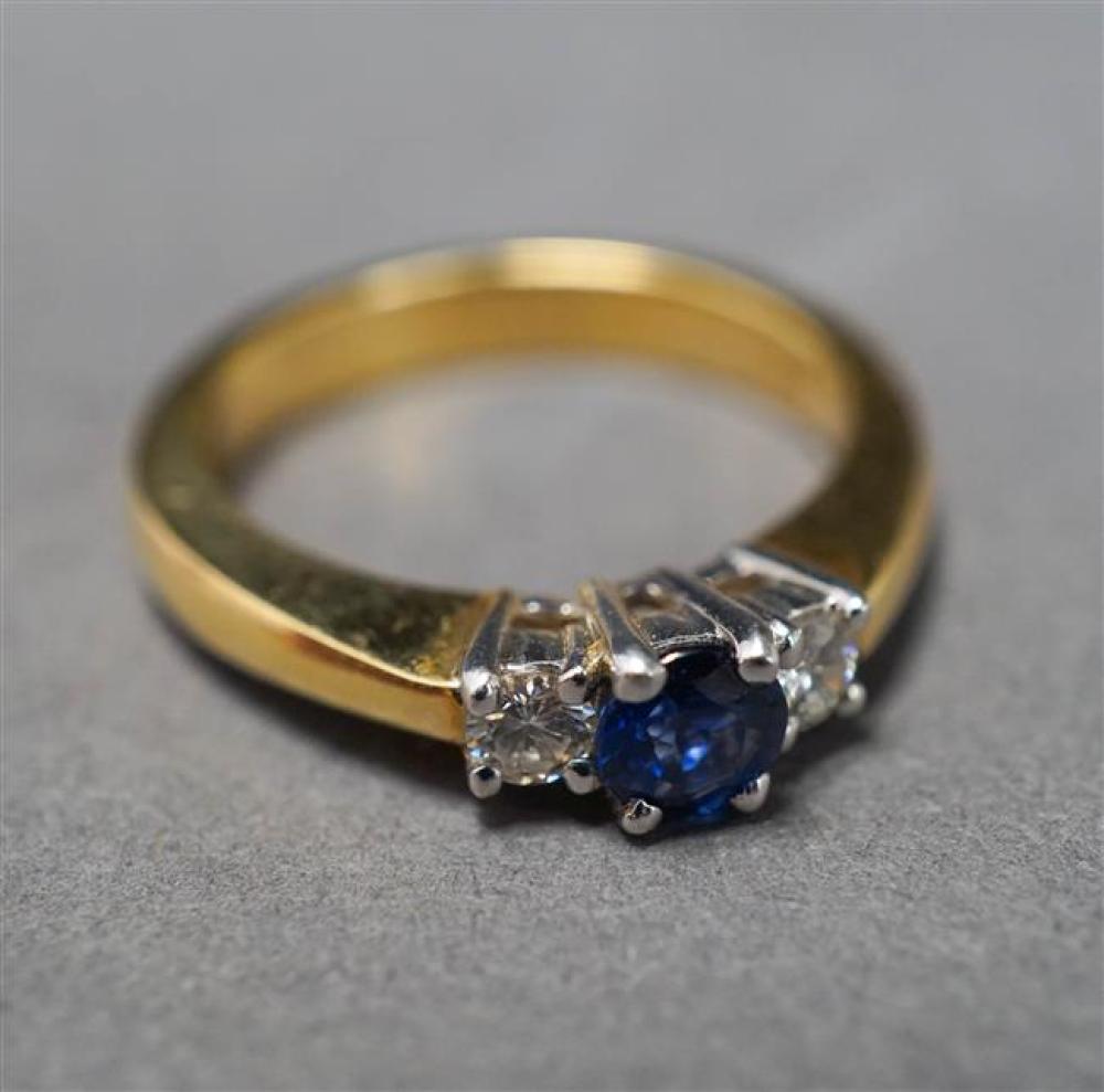 14 KARAT YELLOW GOLD BLUE SAPPHIRE 325fb1