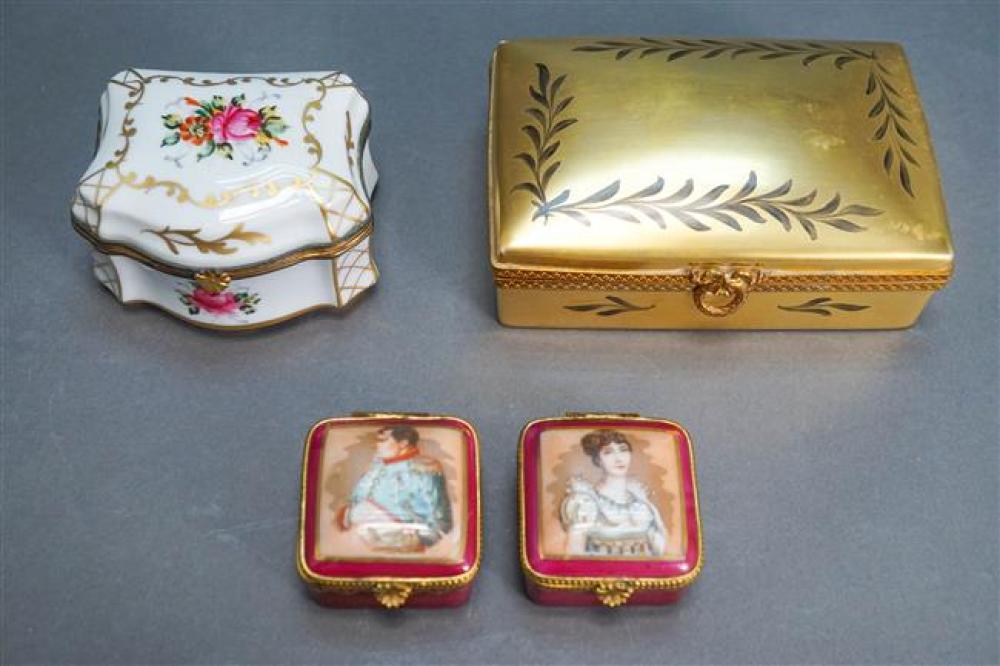 GROUP WITH FOUR NAPOLEON STYLE LIMOGES-TYPE